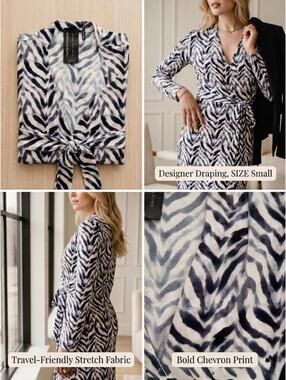 Norma Kamali Chevron
Zebra Wrap Dress